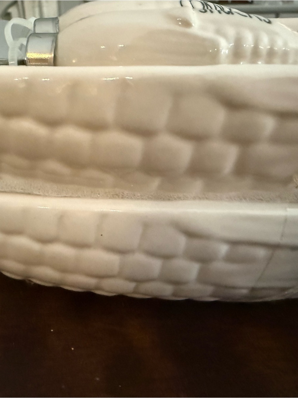 Rae Dunn White Ceramic Corn On The Cob Server Set - Picture 2 of 4